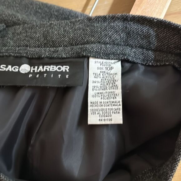 Vintage Sag Harbor long wool blend lined skirt with fringe bottom Size 10P - Picture 6 of 8